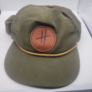 Richardson Brand Rope Harbour Logo Olive Green Snapback